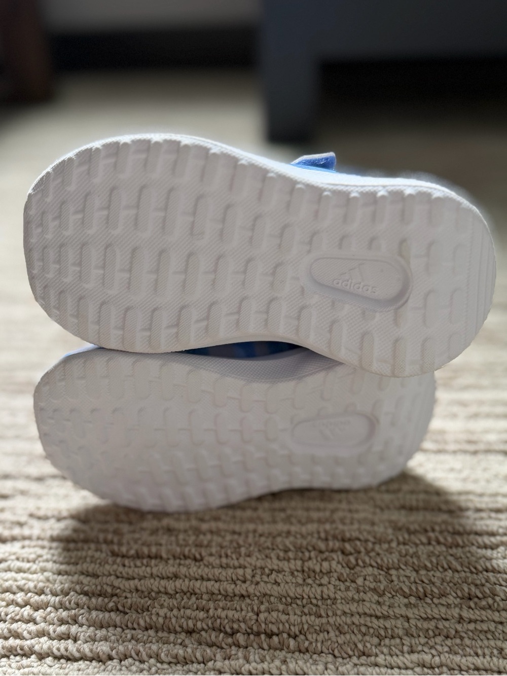 Adidas Kids Light blue Camo Sneakers with Yellow Pull Tab - Picture 2 of 4